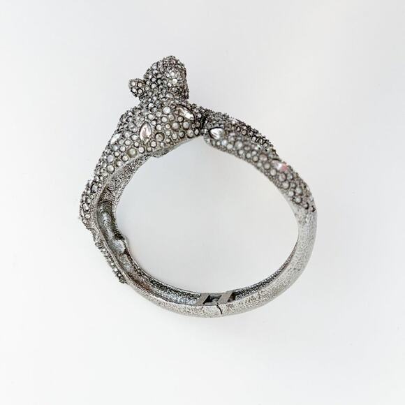 ALEXIS BITTAR Elements Moonlight Crystal Panther Bracelet Gunmetal - Picture 9 of 12